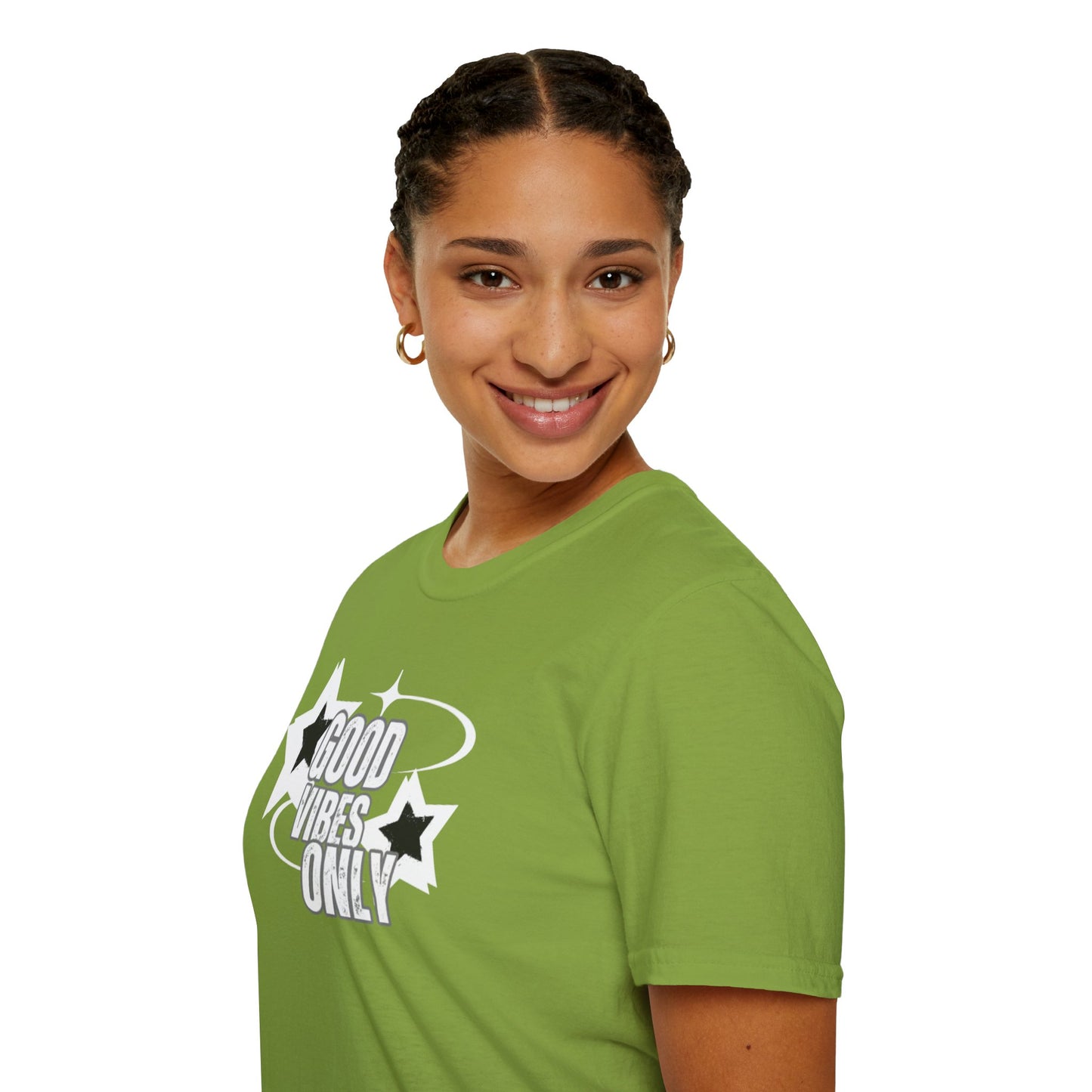 Good Vibes Only Bold Female T-shirt - Stay Positive & Stylish