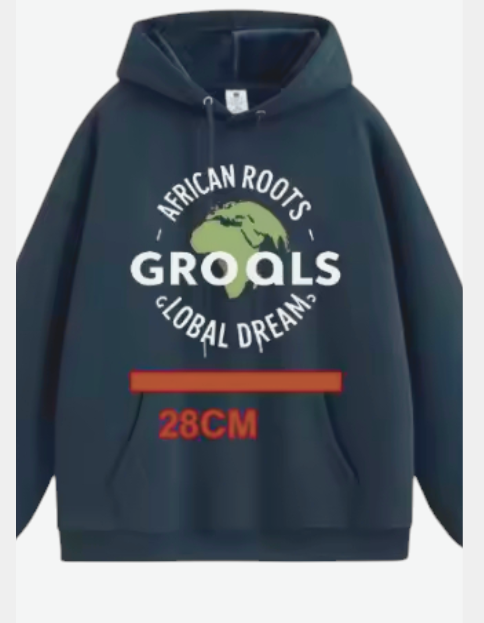 African Roots Global Dreams Hoodies with globe design promoting cultural pride and ambition.